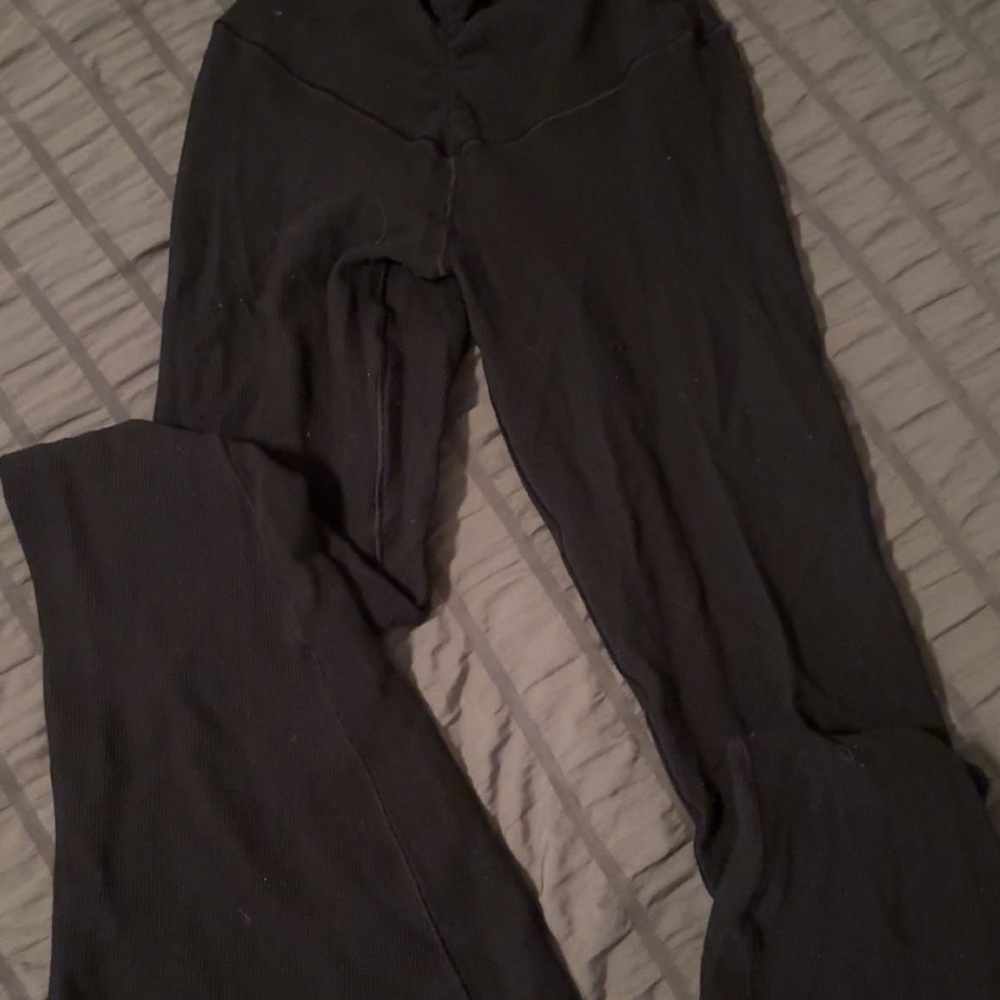 Xs black flare leggings aerie